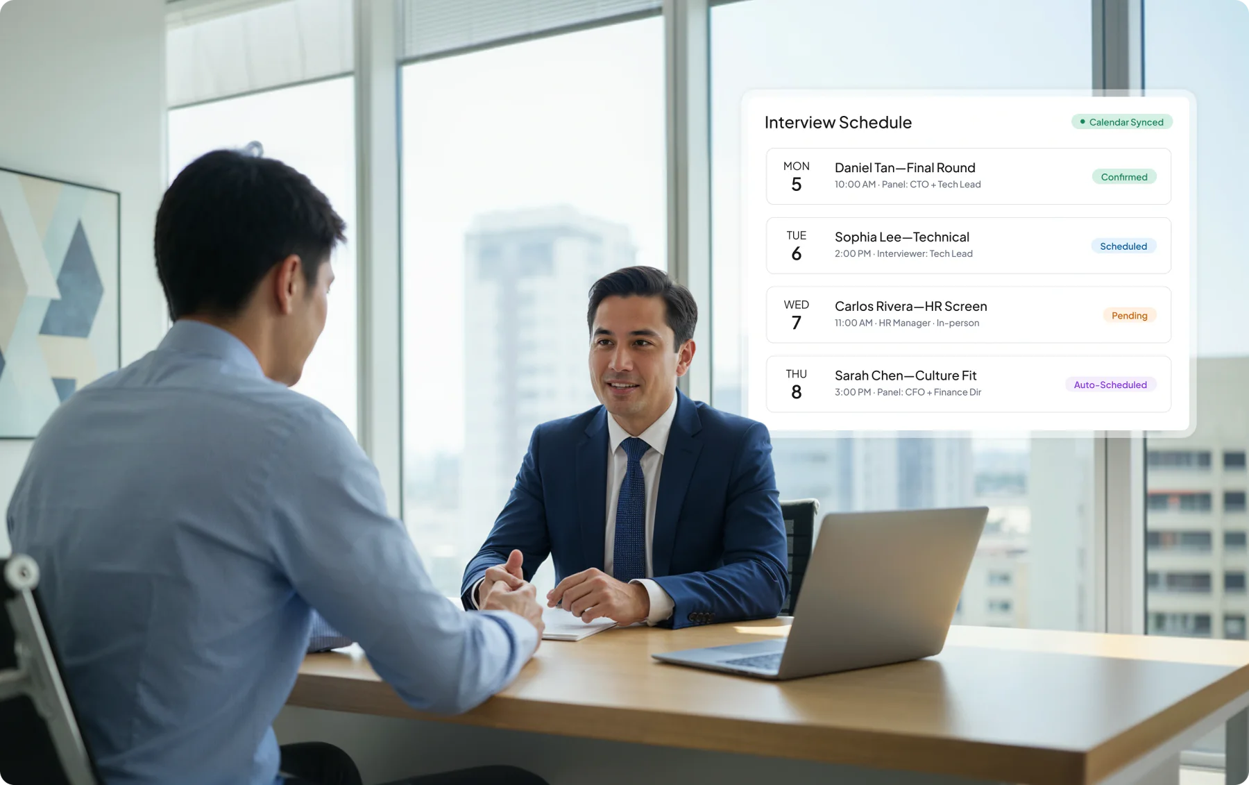 hr enrich management module HashMicro for Interview Scheduling Management