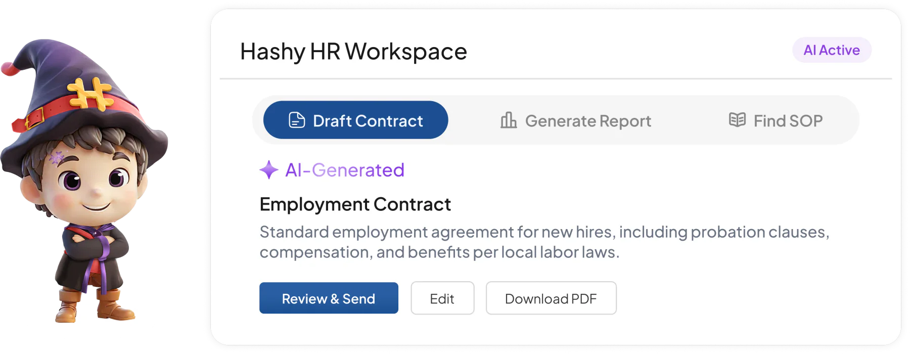 Fitur Hashy untuk Tim HR pada software hr essential HashMicro