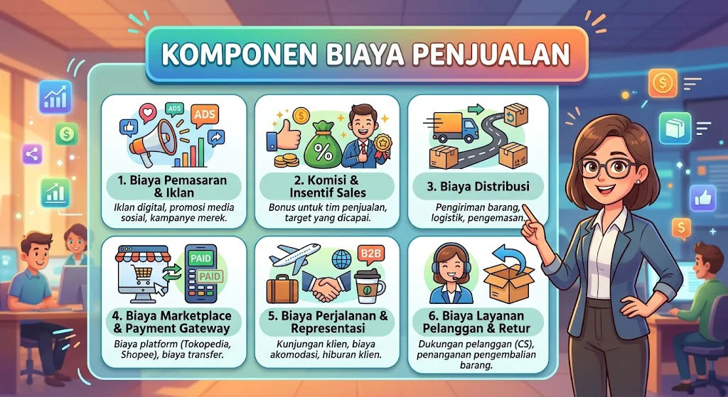 biaya penjualan hm