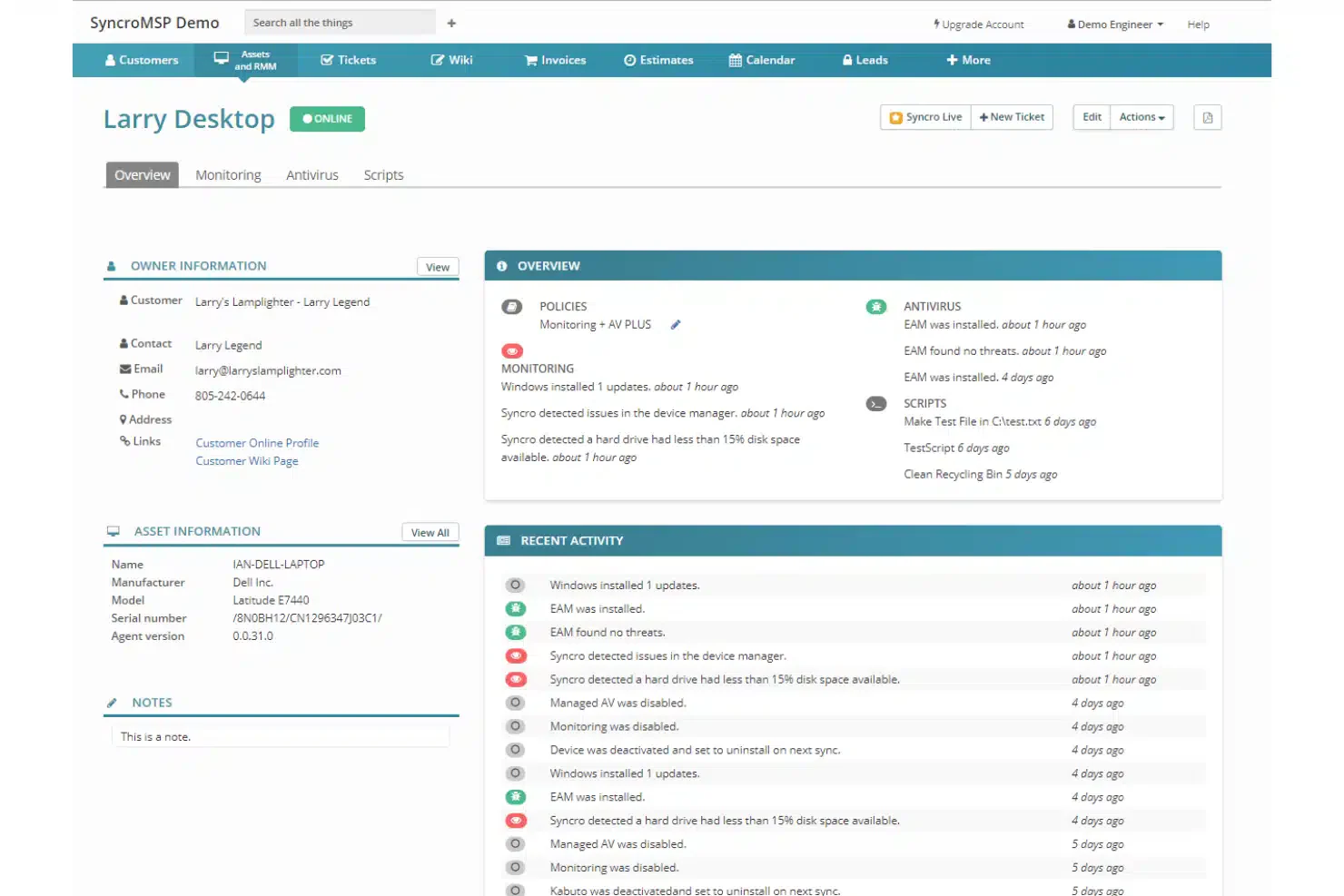 syncro asset management software
