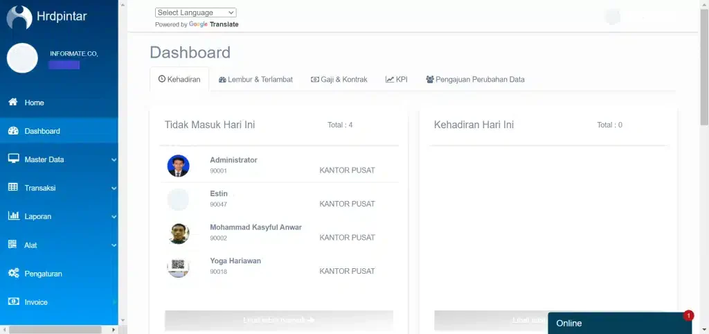 aplikasi untuk hrd hdrpintar