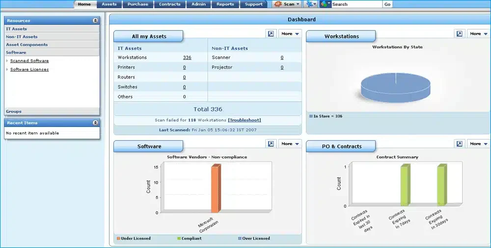 manageengine asset management software