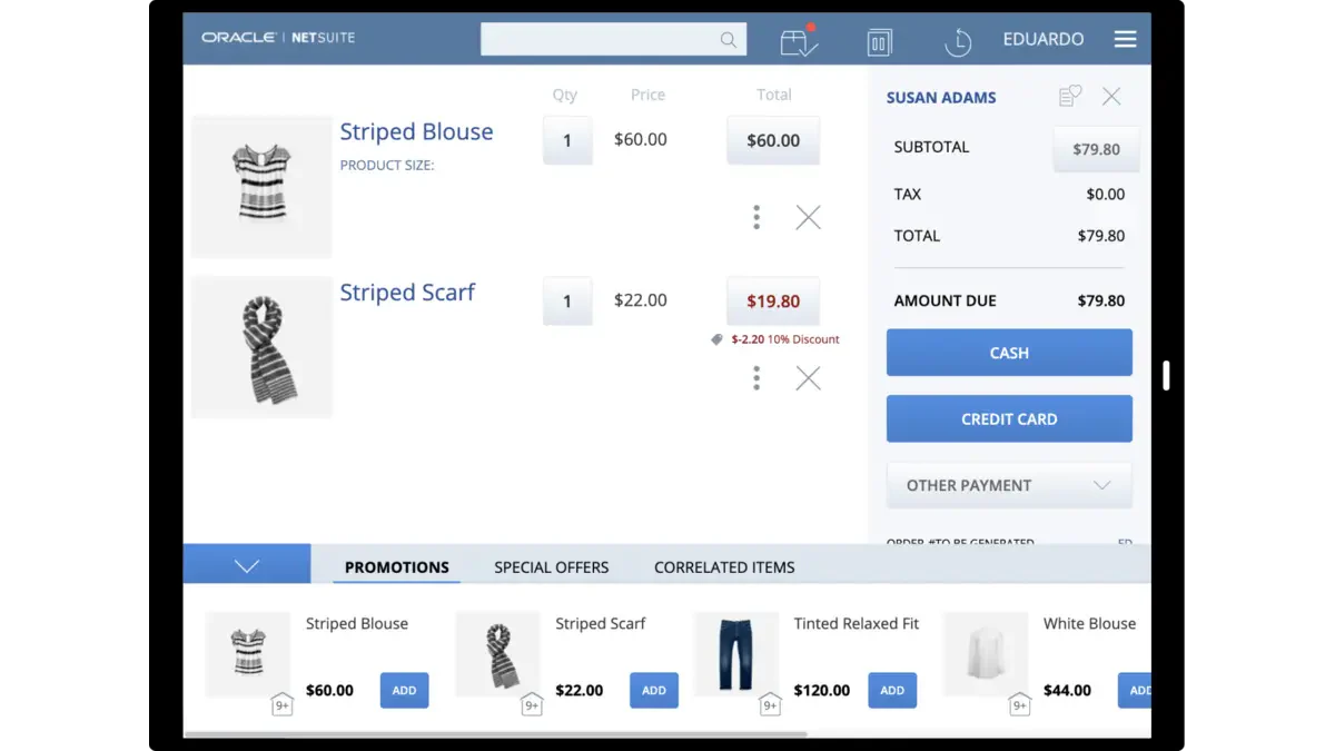 Cloud POS System NetSuite SuiteCommerce Instore