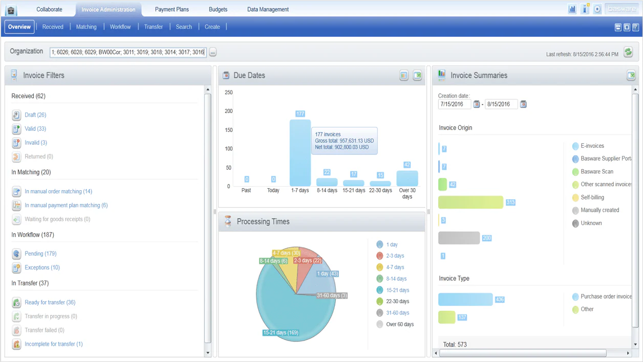 Basware procurement management software