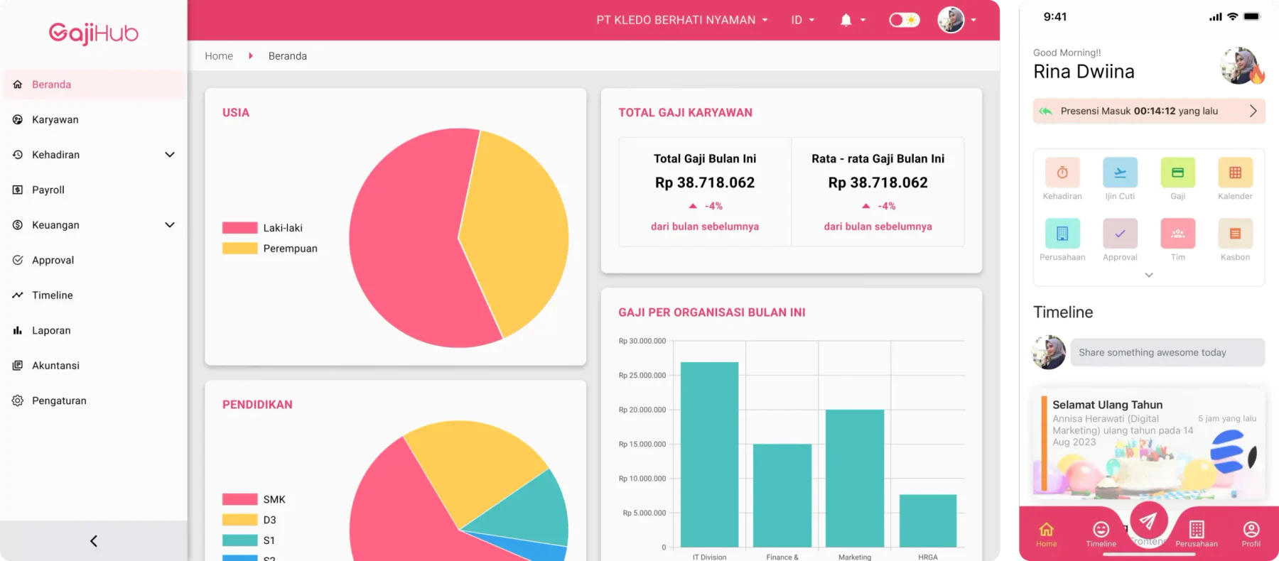 dashboard gajihub
