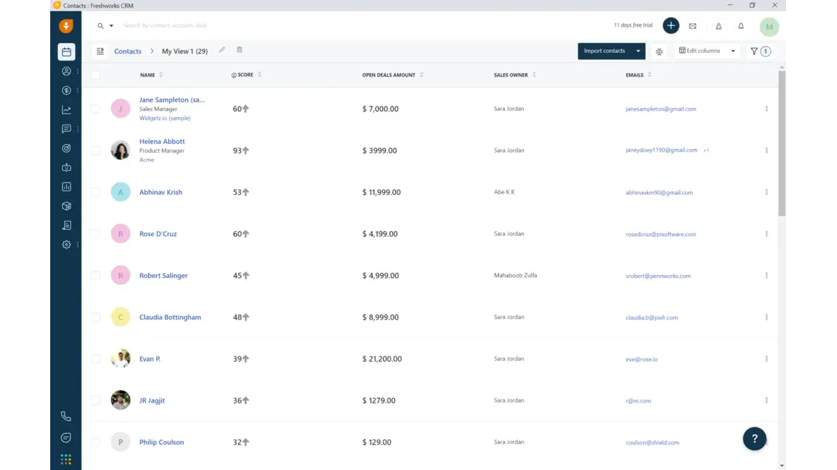 Freshsales sales software