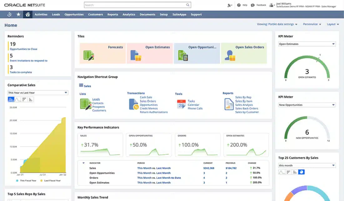 Oracle NetSuite Finance Management Tools