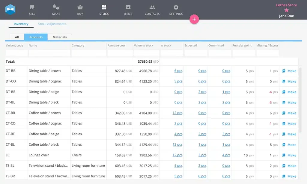 katana manufacturing software