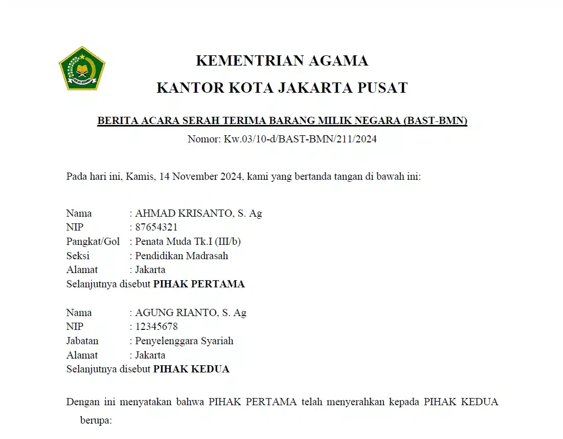 blog cb22eeedd9fe contoh surat serah terima inventaris kantor milik negara 1