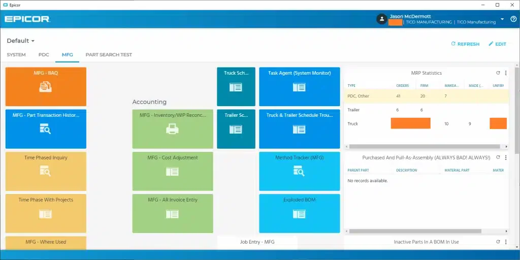epicor kinetic manufacturing software