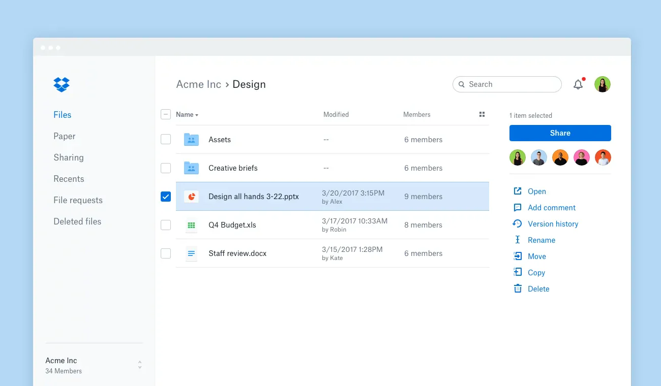 dropbox aplikasi arsip dokumen