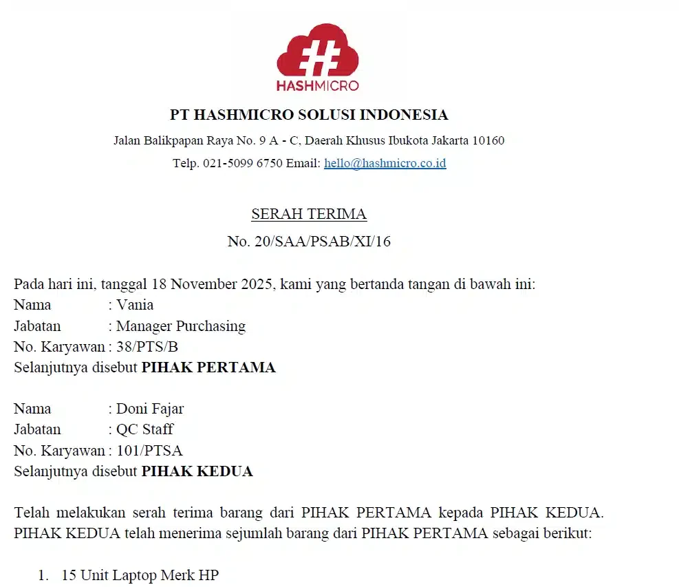 blog e126d235fa17 contoh surat serah terima barang inventaris kantor perusahaan atau badan usaha swasta