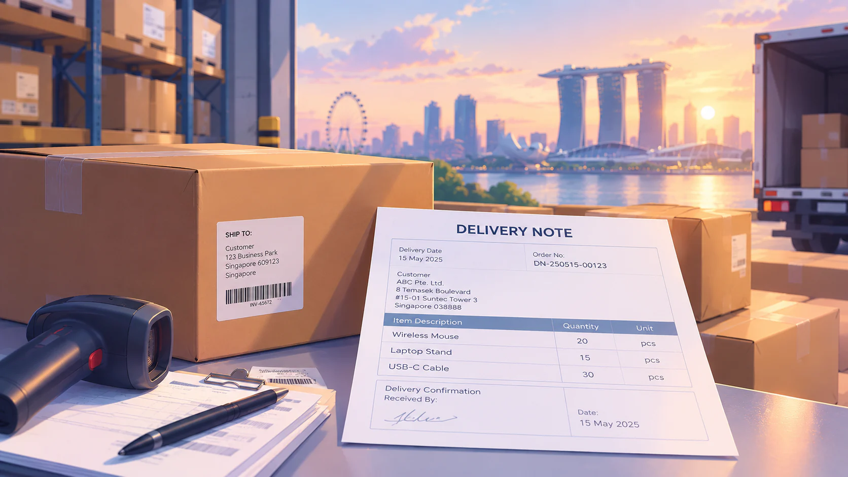 What is a Delivery Note? Definition, Function, and Example for Business illustration