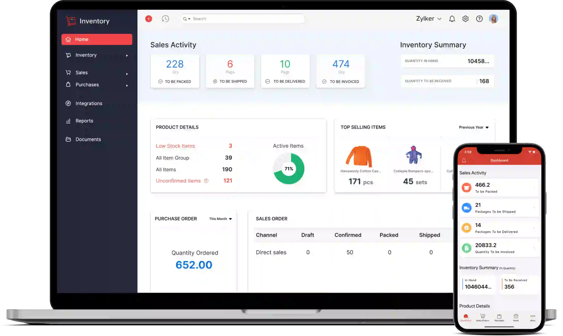 dashboard zoho
