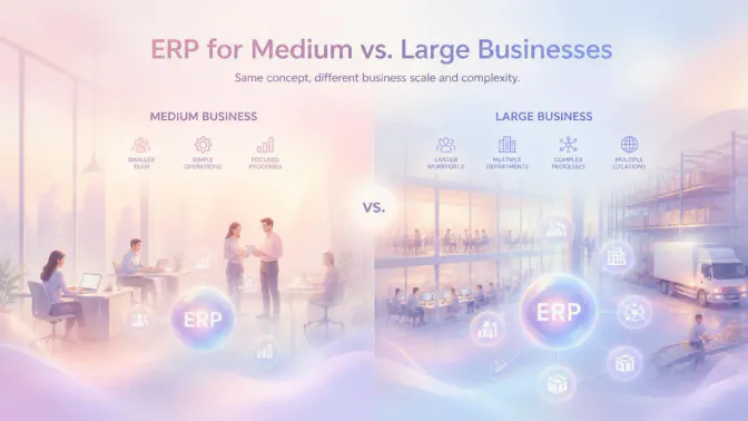 ERP สำหรับองค์กรขนาดกลางและขนาดใหญ่ ต่างกันอย่างไร?