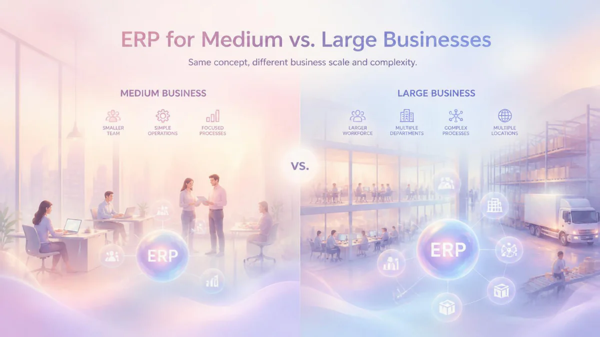 ERP สำหรับองค์กรขนาดกลางและขนาดใหญ่ ต่างกันอย่างไร?