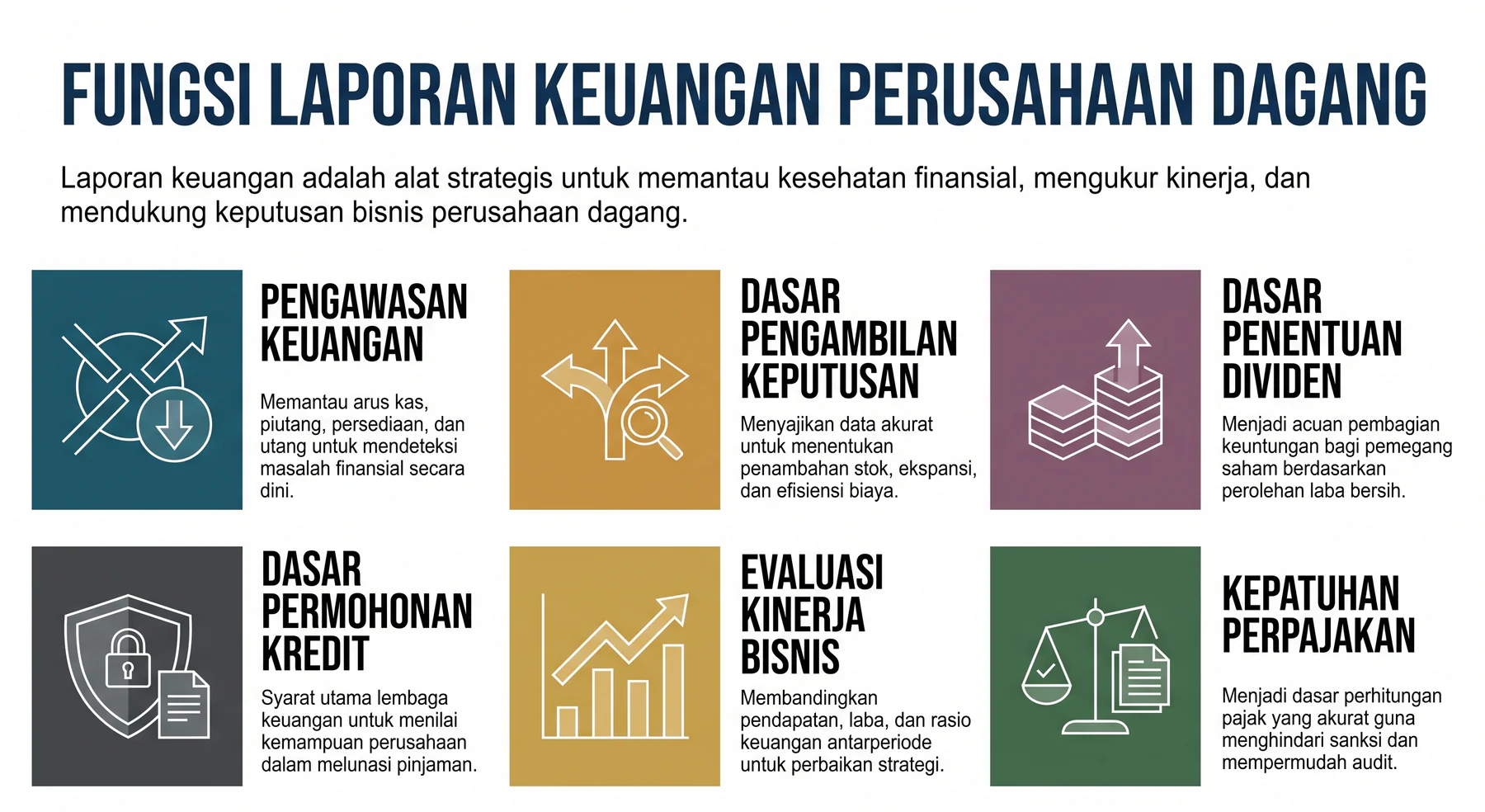 fungsi laporan keuangan perusahaan dagang