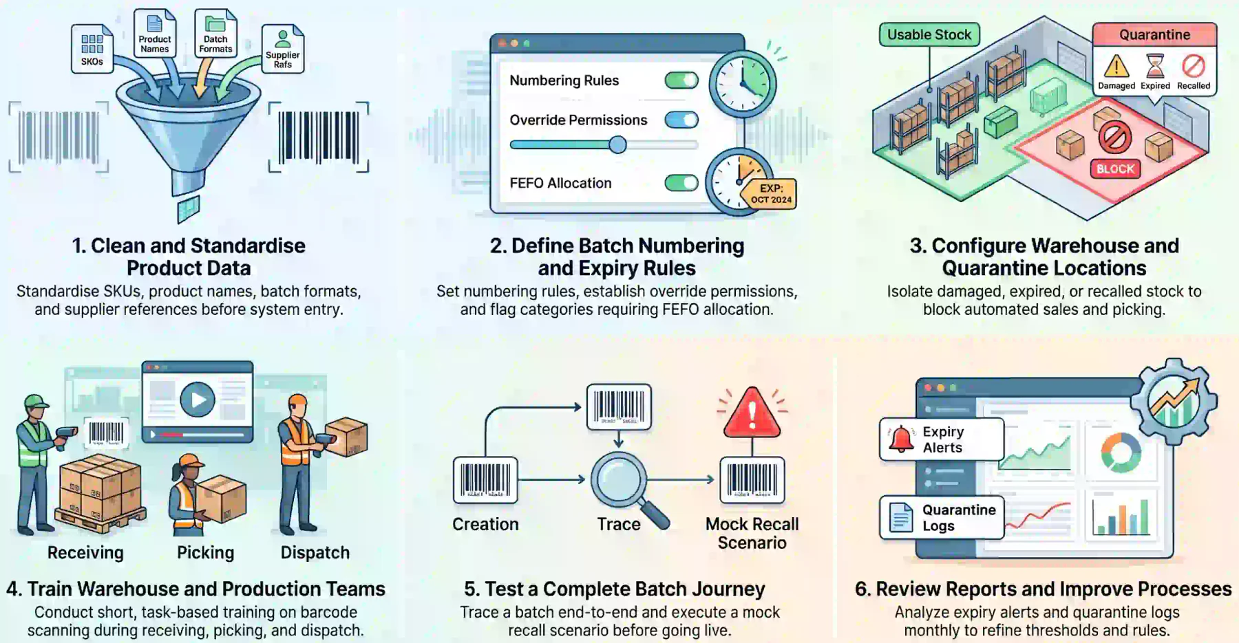 how to implement batch and expiry tracking software