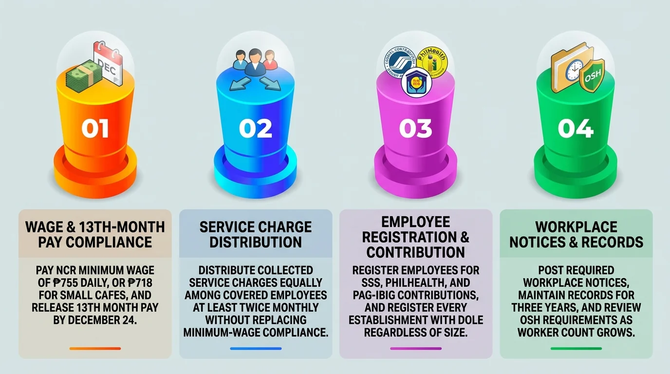 labor compliance for philippine cafe