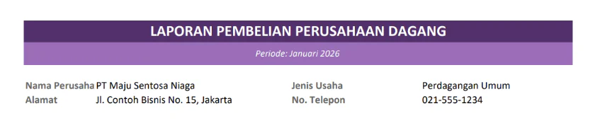 Laporan Pembelian Perusahaan Dagang