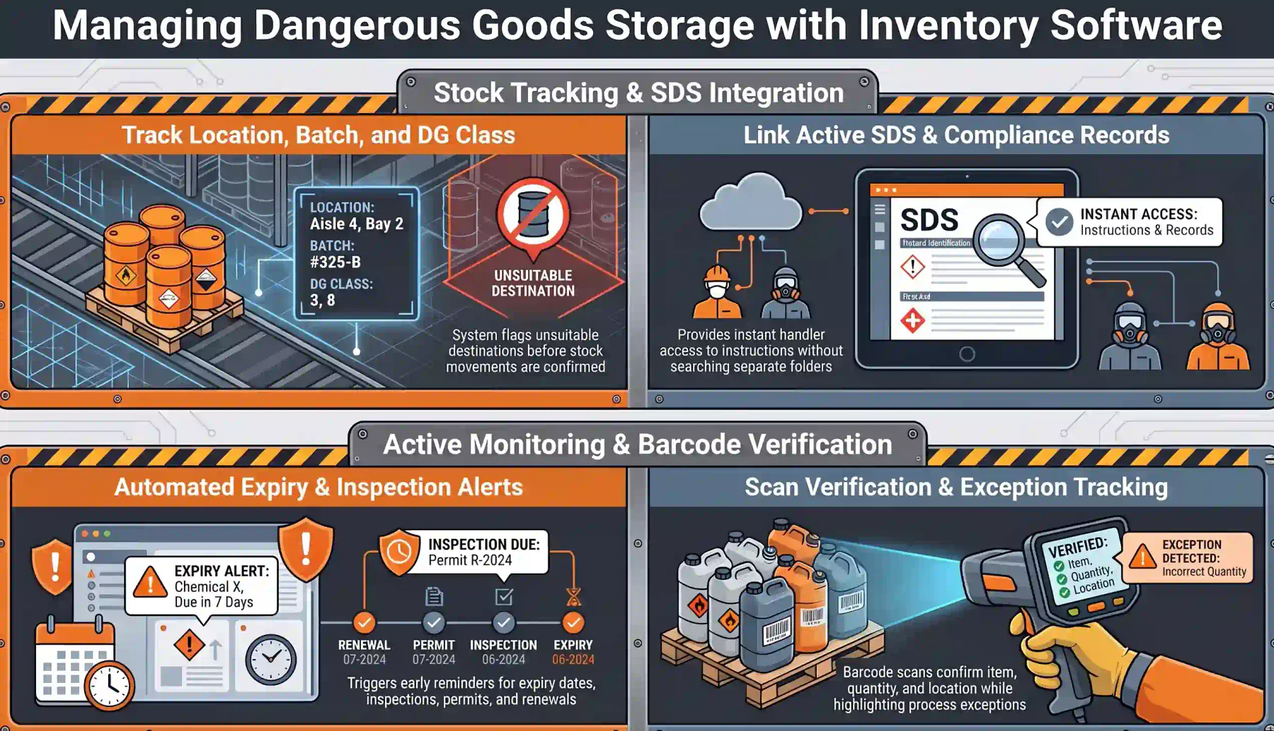 managing dangerous goods storage with inventory software