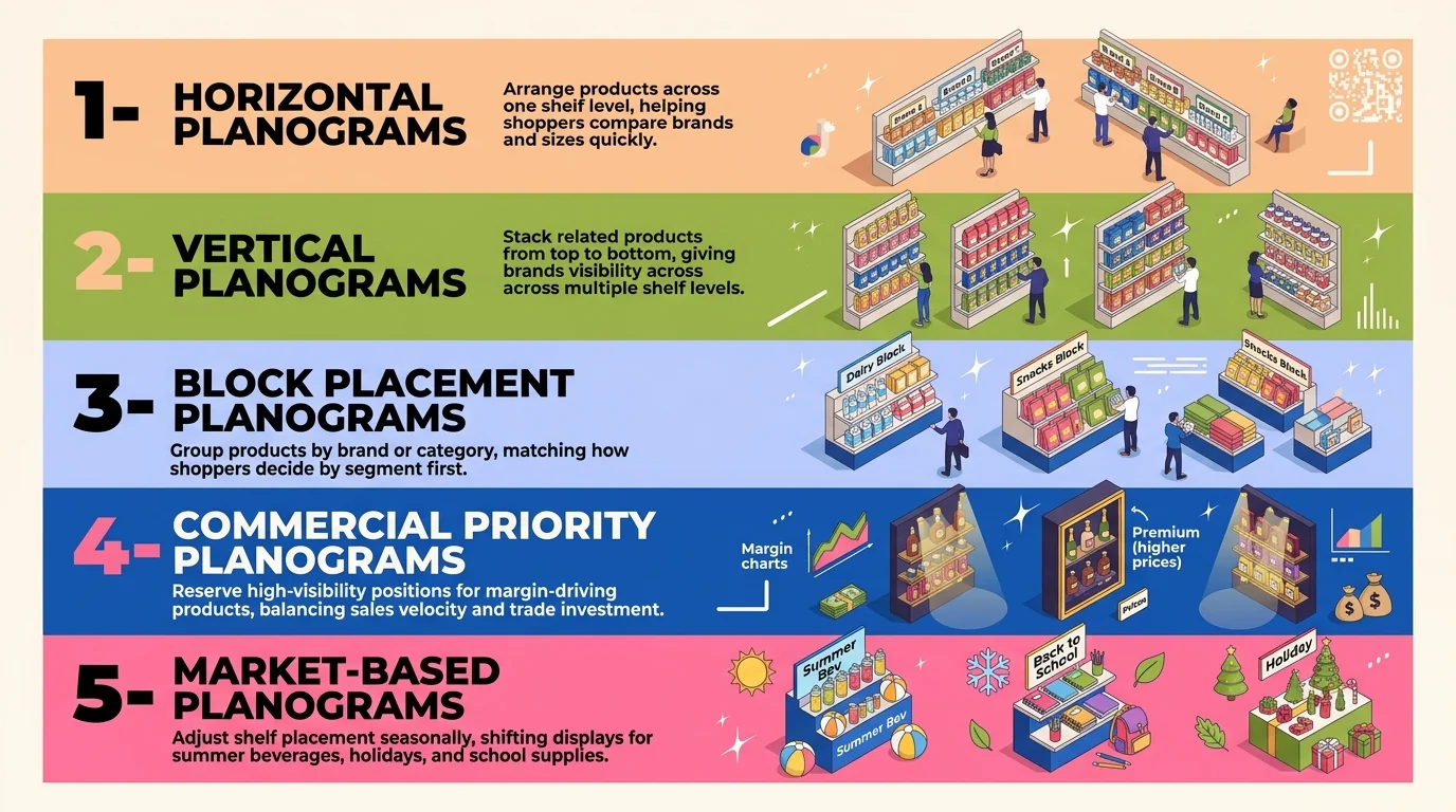 the different planograms
