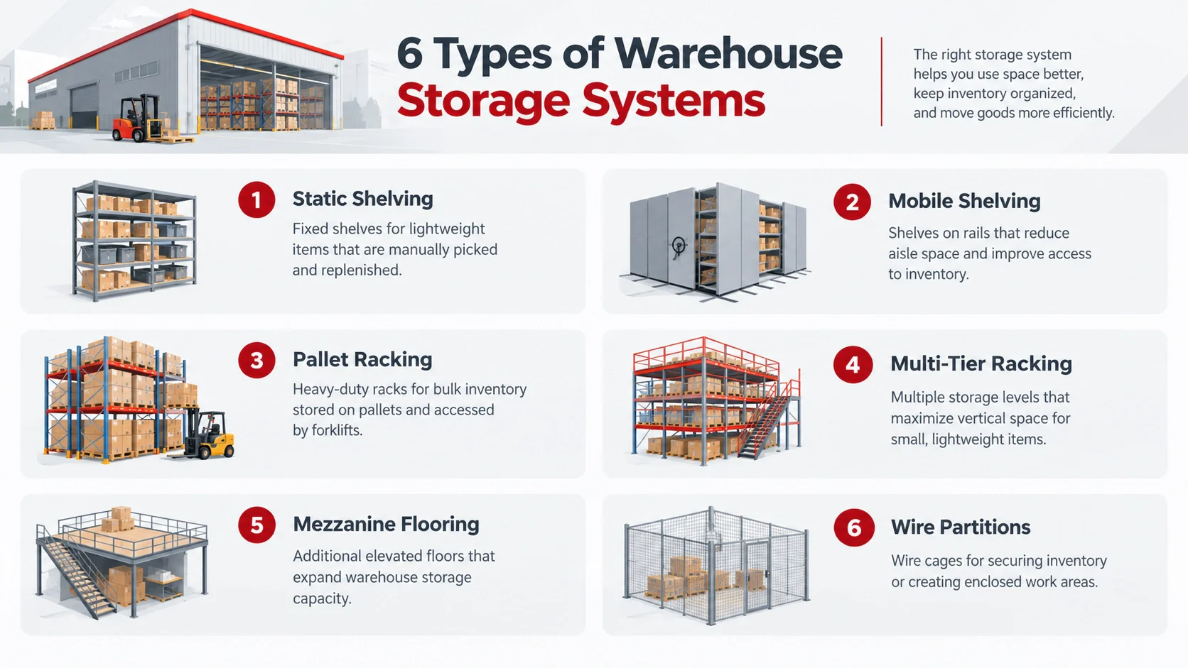 types of warehouse storage system