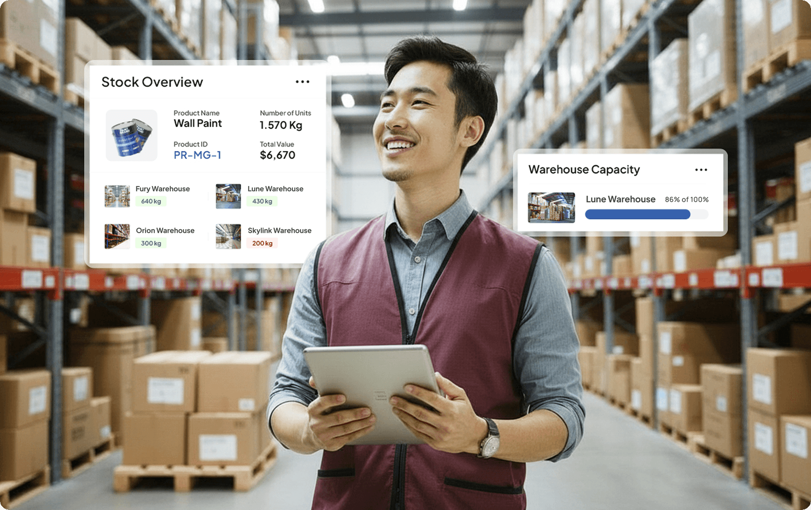 inventory management module HashMicro for Consolidated Multi-Location Dashboard