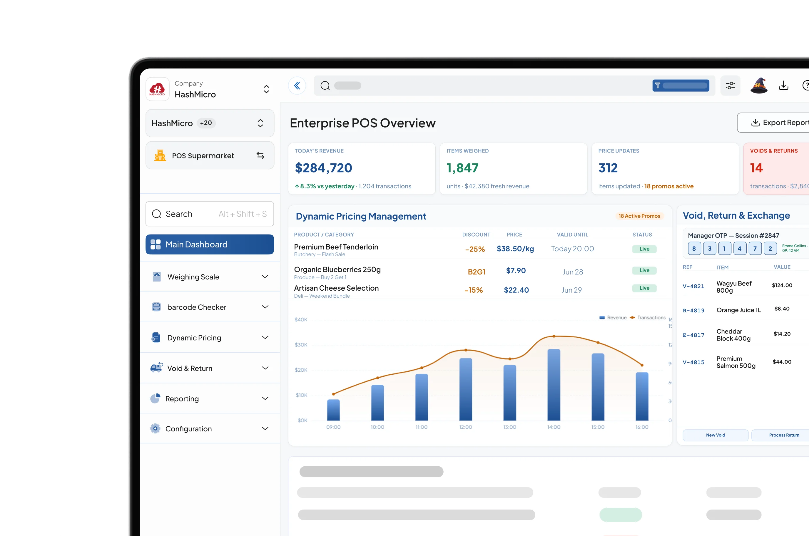 Mining Software dashboard for Mining Solution