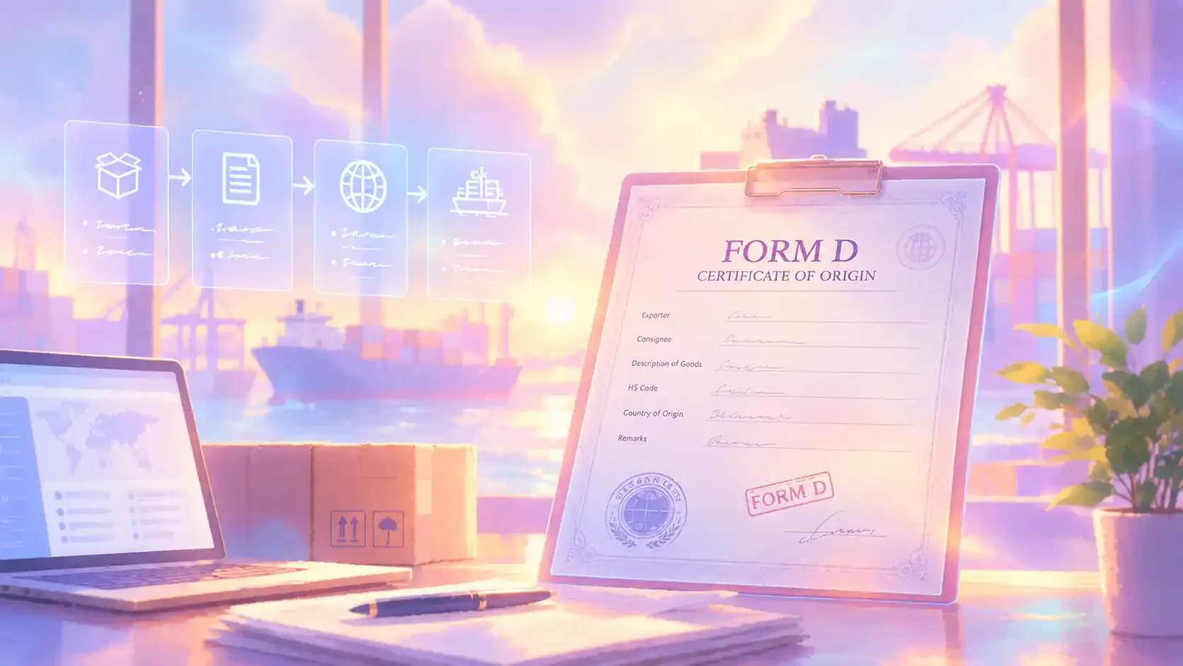 what is form d certificate of origin
