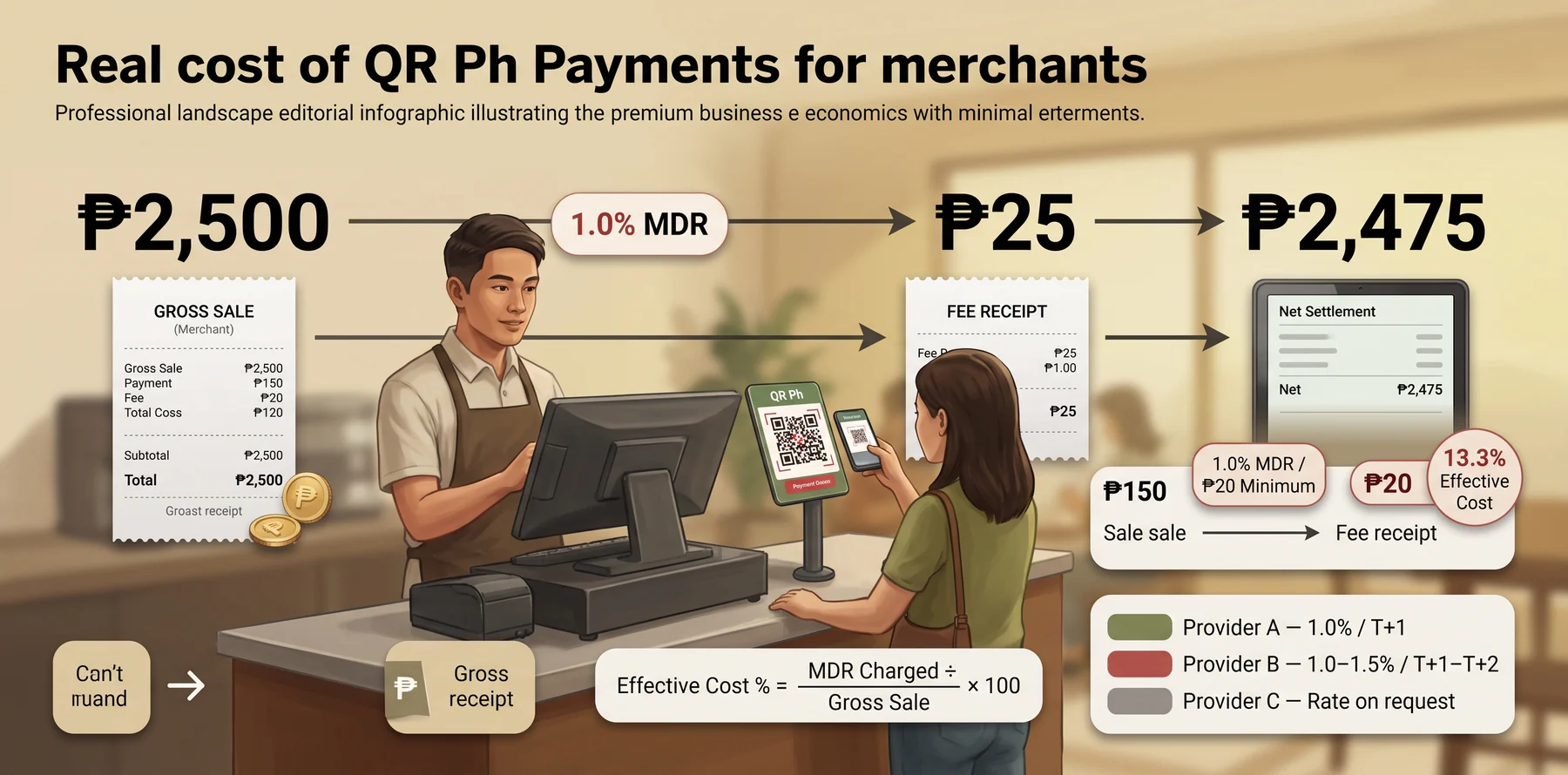 what qr ph really costs per sale