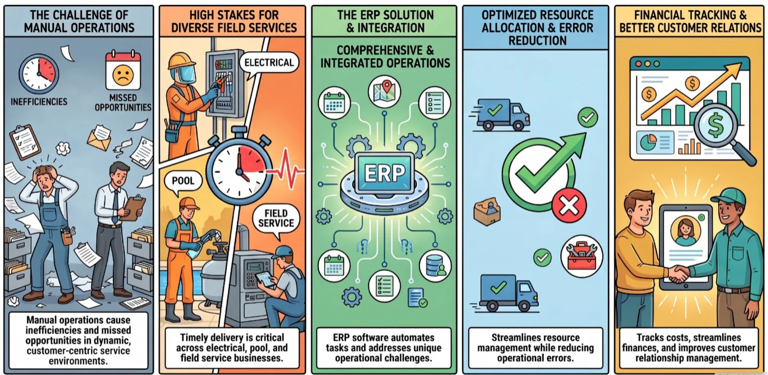 why the service industry needs erp software